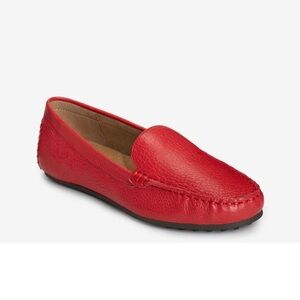 Aerosoles red leather loafers size 8.